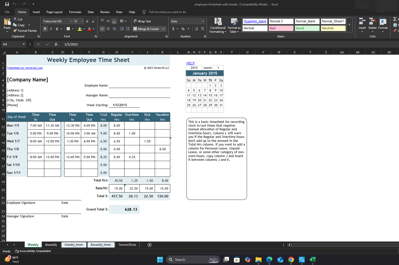 ready, excel, time, sheet
