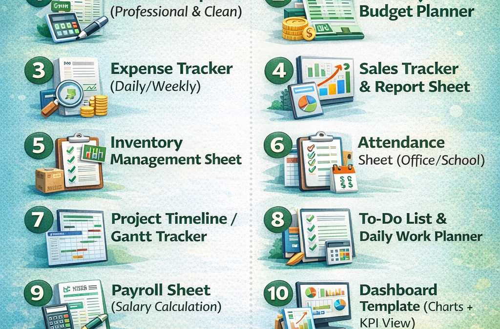 10 Ready-to-Use Excel Templates That Save Hours Every Week
