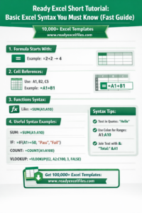 Basic Excel Syntax You Must Know (Fast Guide)