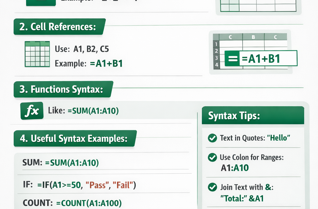 Ready Excel Short Tutorial: Basic Excel Syntax You Must Know (Fast Guide)
