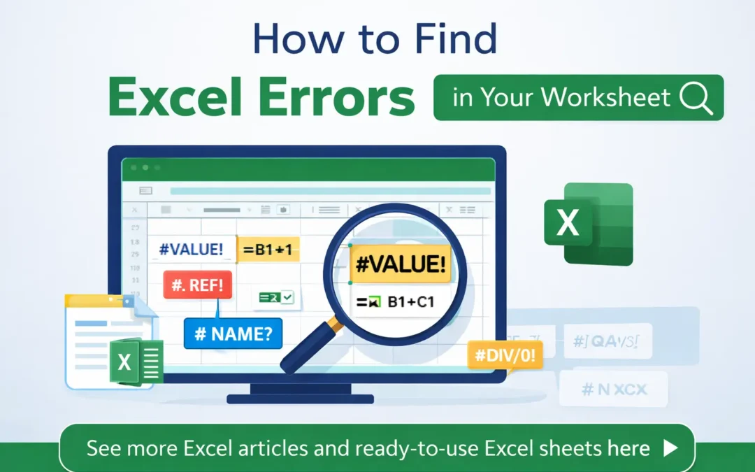 How to find Excel formula errors in your worksheet with easy error checking tips
