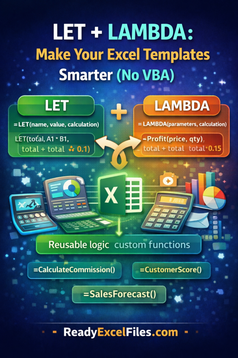 LET + LAMBDA: Make Your Excel Templates Smarter (No VBA)