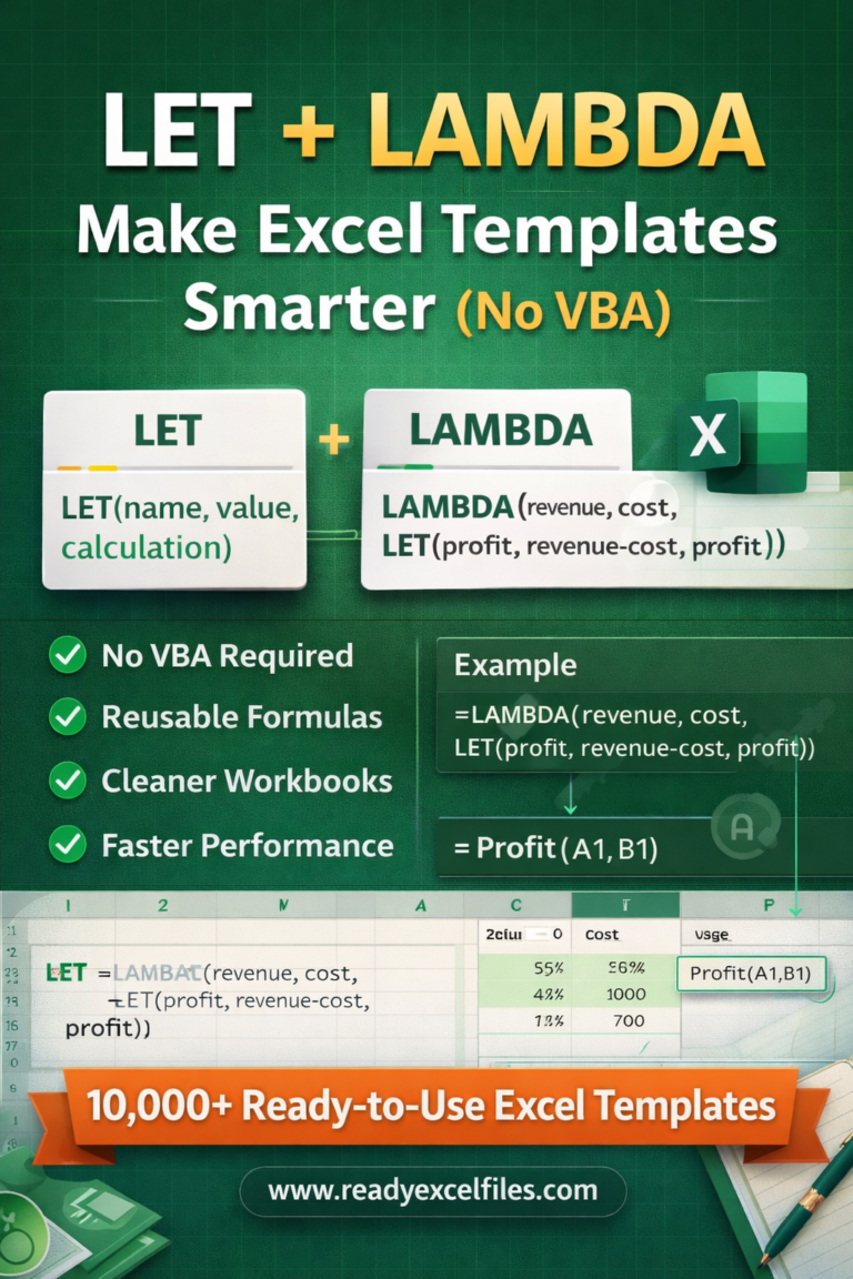 LET + LAMBDA: Make Your Excel Templates Smarter (No VBA)