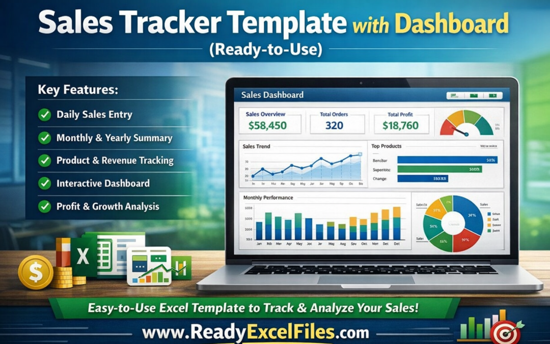 Sales Tracker Template with Dashboard Ready-to-Use Excel File