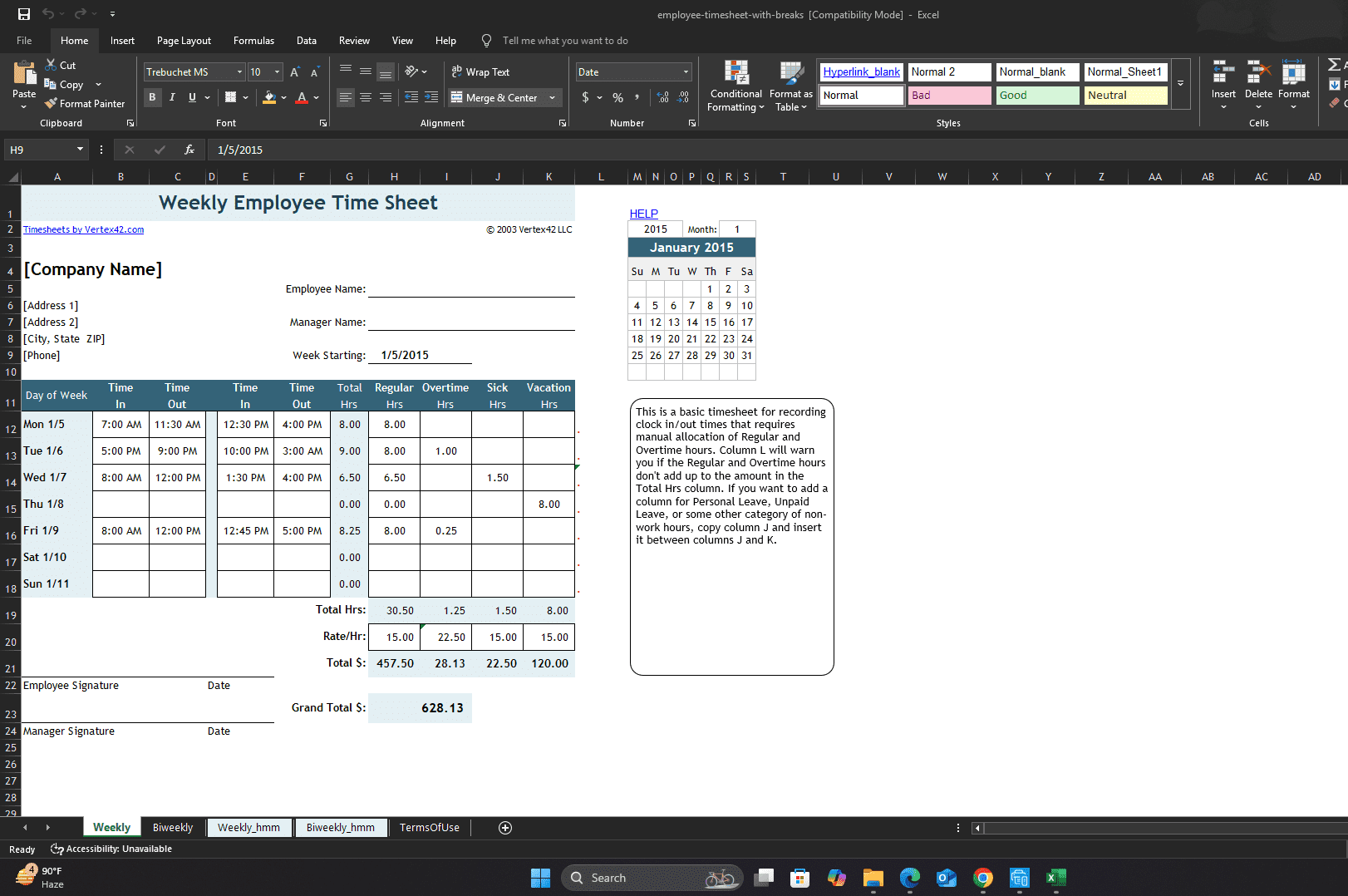 ready, excel, time, sheet
